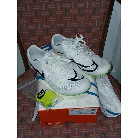 Mew Men's 8 Wonen's 9.5 Zoom Ja Fly 4 White Black Bright Spruce DR2741-102 - Picture 2 of 8
